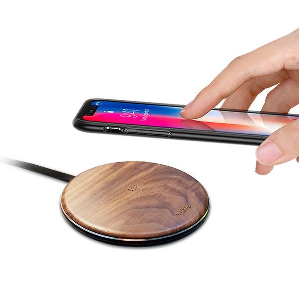 

samsung wireless charger walnut wood for iphone x charger with cable built-in qi wireless charging pad charge with phone case sample