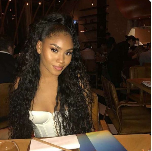 

long curly ponytail human hair women curly clip drawstringremy pony tails hairpieces drawstringclip in human hair extension 120g, Black