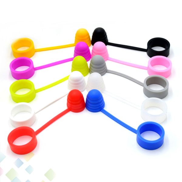 

Silicone Dust Cap Vape Band For E Cigarette Atomizer RDA RTA Dustproof Anti-slip Resistance Caps E Cigarette Drip Tip Cover DHL Free