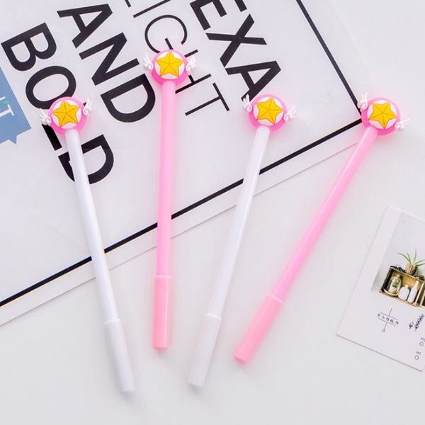 

10 pcs/lot cute wings of stars magic wand gel pen writing pens stationery plastic material office school supplies papelaria