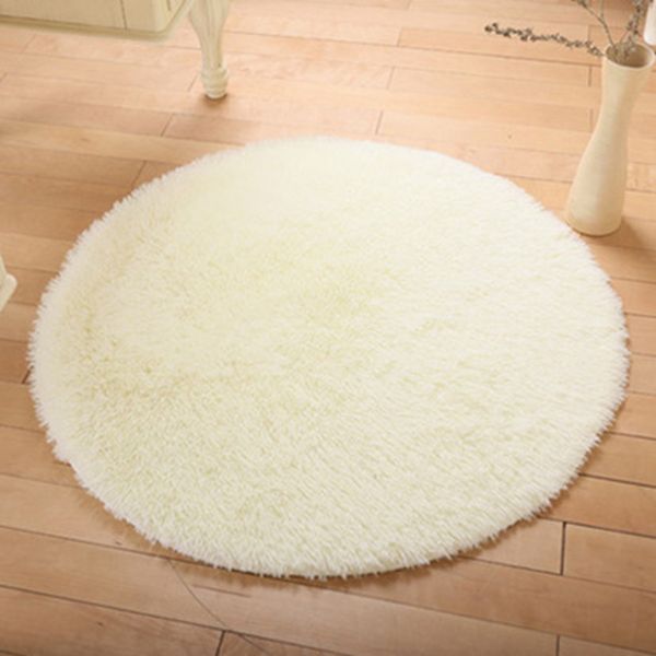 

soft shaggy area round living room bedroom floor mat 0.3m multiple colour blanket