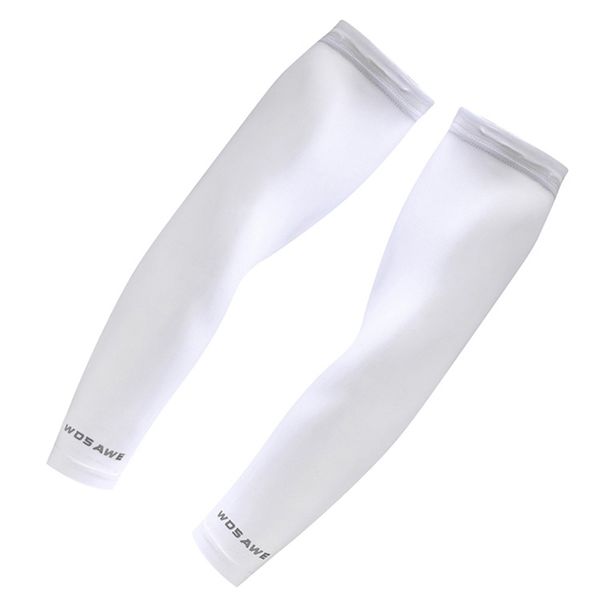 

wosawe arm sleeve cycling basketball sleeve reflective running bicycle ice fabric arm warmers camping summer sports safety, Black