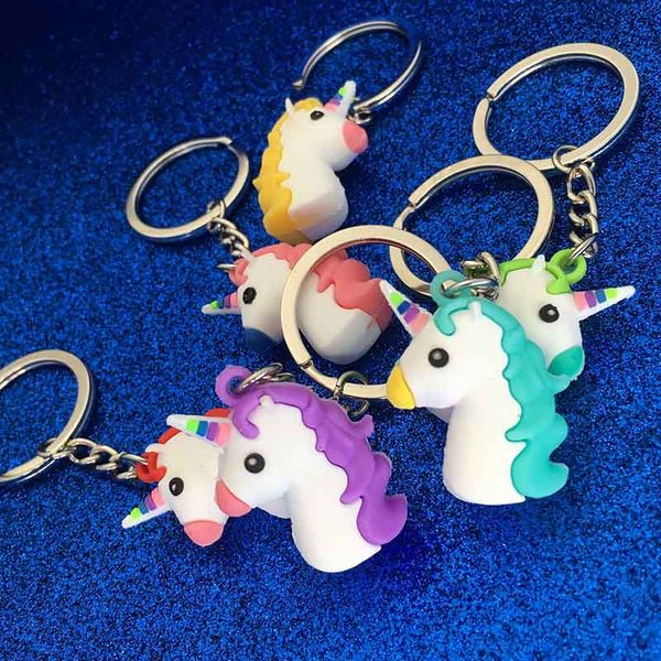 

Мода 3D Единорог брелок мягкий ПВХ лошадь пони единорог брелок цепи сумка висит мо