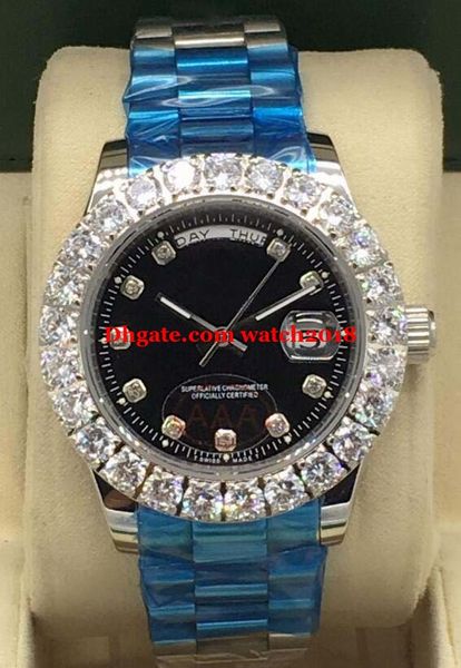 

Luxury Watch 6 Style 41MM Bigger Diamond Dial/bezel NEW Stainless Steel Bracelet Automatic Fashion Men's Watch Wristwatch