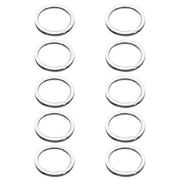 

10pcs metal key holder split rings keyring keychain keyfob accessories new, Silver