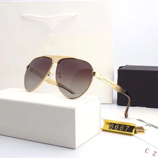 

new arrival designer pilot sunglasses for men outdoorsman sun glasses eyewear glass lenses with better case, White;black