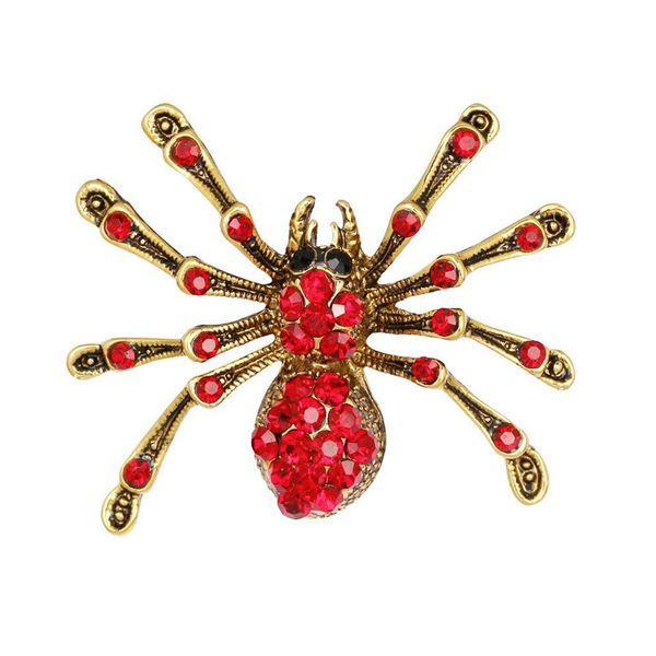 

1pc red new women jewelry brooch pin alloy spider modeling corsage brooch elegant fashion girls style decoration, Gray