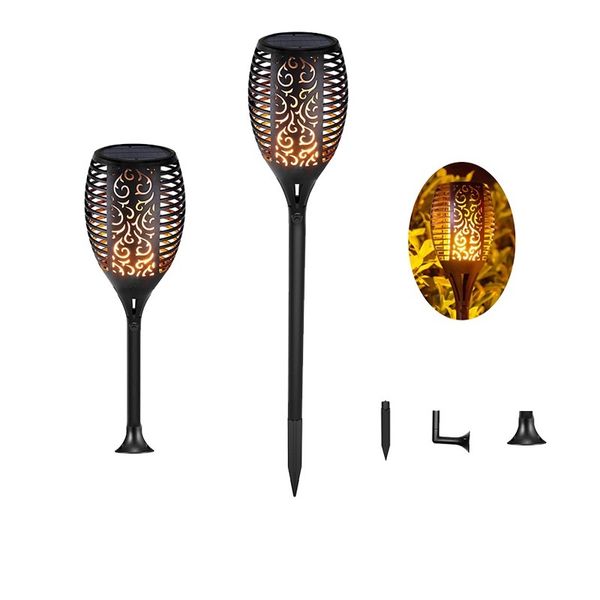 

solar light waterproof flickering flames torches lights outdoor solar spotlights landscape decoration lighting dusk to dawn auto on/off