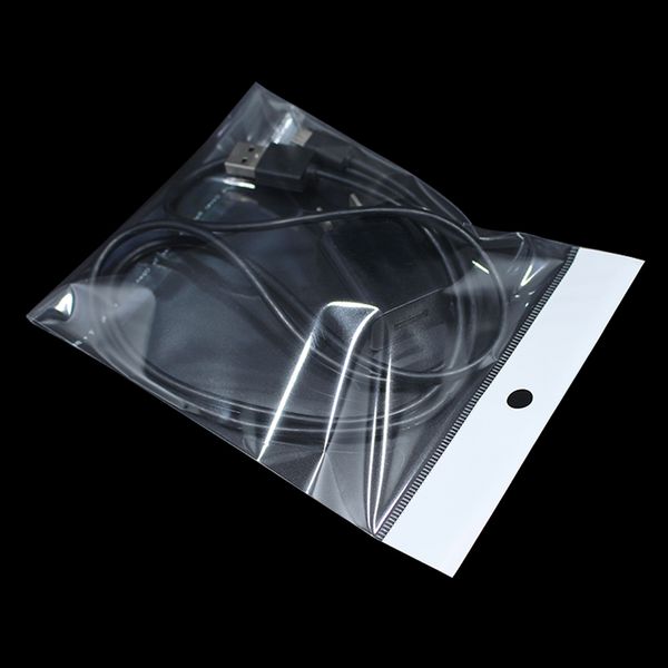 

packages wholesale 300pcs/ lot 11cm*20cm (4.3"*7.9") clear self-adhesive seal plastic bag opp poly retail packaging with hang hole