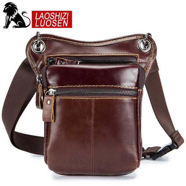 

laoshizi мужчины натуральная кожа сумки посыльного старинные талии пакеты сумка мотоцикл мужская путешествия седло пакет ремень карман мобил