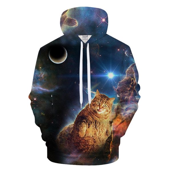 

новейие мод галакики cat 3d пеаи оловки мода одежда женин / мђжин оло, Black