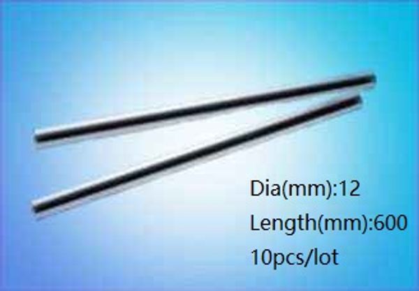 10 pçs / lote 12x600mm Diâmetro 12mm eixo linear 600mm longo eixo endurecido rolamento cromado barra de haste de aço para peças de impressora 3d cnc router