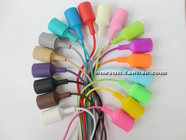 

Weaving Wire Hanging Line Lights DIY Accessories Holder Dragon Ball Silicone Lighting E27 Lamp Holder Socket Colorful Chandelier Accessories