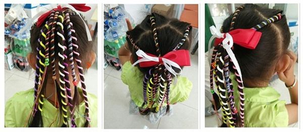 DIY crianças lindas mulheres mais bonito do bebé cabelo acessórios para o cabelo trança os cabelos etiqueta do presente de desgaste crianças