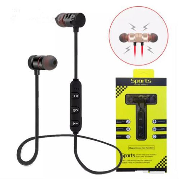 

magnetic bluetooth wireless earphones headset stereo bt4.1 sport sweat-proof in-ear headphone earbuds with mic for samsung iphone