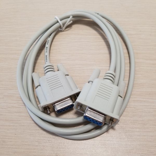 

10pcs/lot db 9pin to rs232 9pin female to female com data extension transfer cable 1.5m white