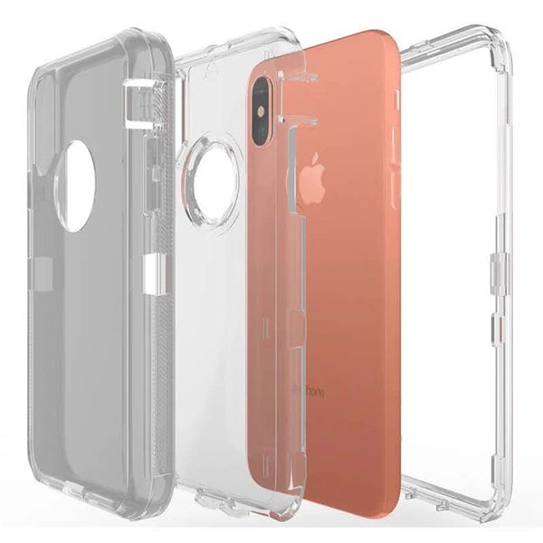 

2018 new arrival shockproof pure color for samsung galaxy note 8 case 3in1 transparent robot case tpu+pc full protective defender case