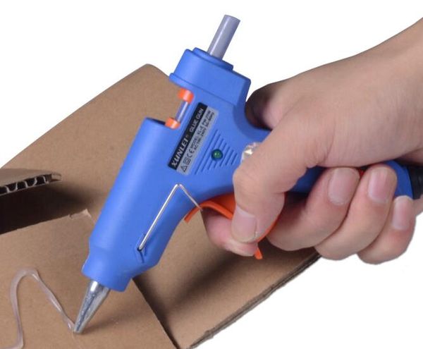 Frete Grátis Profissional de Alta Temperatura Aquecedor 20 W Hot Glue Gun Atacado ferramenta de Reparação de Calor com Free Hot Melt Cola varas