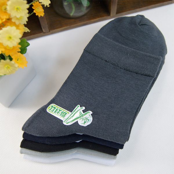 

bamboo water shang men bamboo fiber socks men pure color elite casual business thin socks natural antibacterial 5pairs /lot lq -33 sale, Black