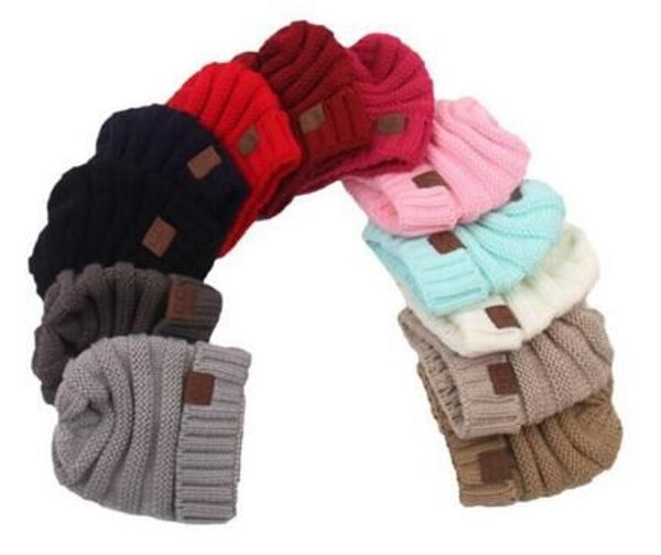 

2018 baby hat cc trendy beanie crochet fa hion beanie outdoor hat winter newborn beanie children wool knitted cap warm beanie, Yellow