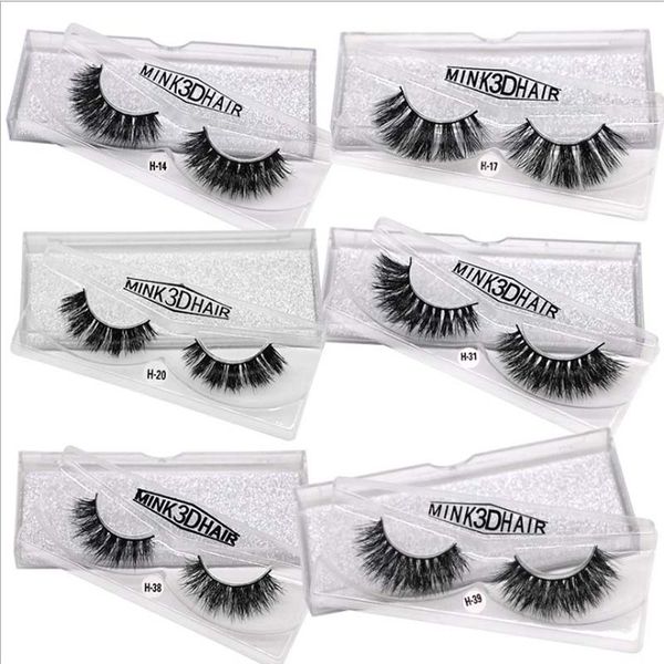 

300pairs mink eyelashes full strip lashes natural 3d mink false eyelash full strip plastic black terrier eyelashes extension