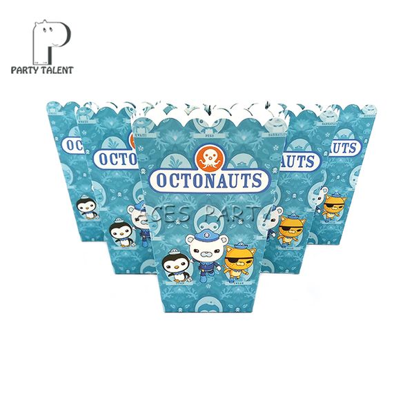 

24pcs/lot popcorn box snack box for kids children octonauts theme birthday party baby shower party decoration supplies