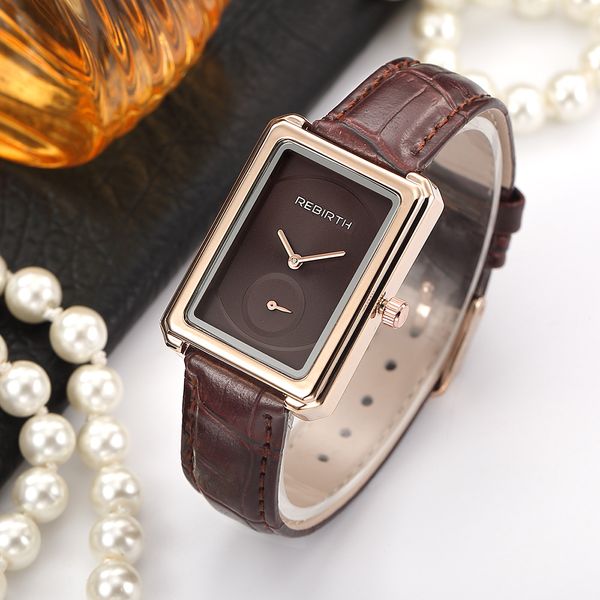 

fashion women watches ladies dress casual quartz wrist watches montre femme leather strap clock relogios femininos, Slivery;brown