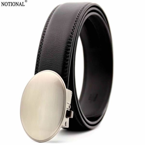 

notional men leather belt male genuine leather belt automatic buckle fashion designer mens belts luxury nx3305p, Black;brown
