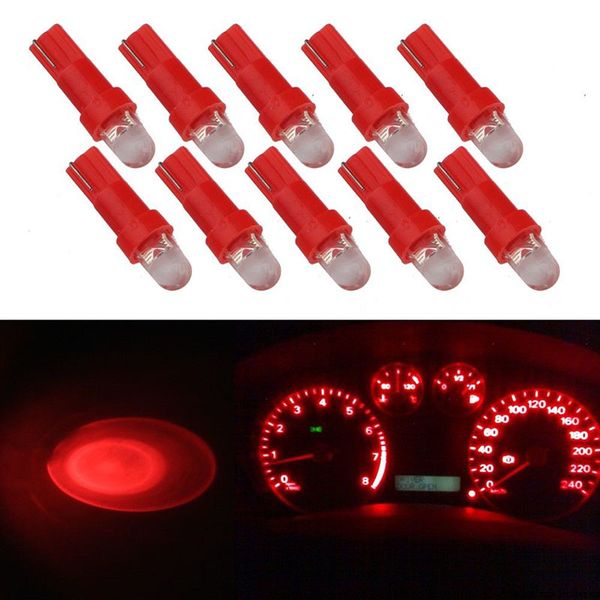

10pcs t5 12v led car wedge dashboard dash gauge light lamp bulb
