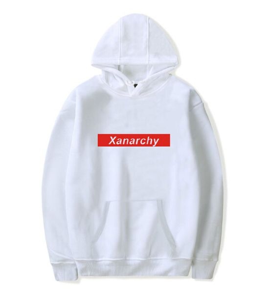 

lovers hoodies lil xan xanarchy print pollover hooded sweatshirt men women clothes streetwear winer wutumn hoodie plus size, Black
