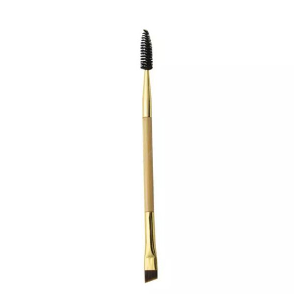 

makeup brushes wholesale 1pcs tools bamboo handle double eyebrow brush and comb ng