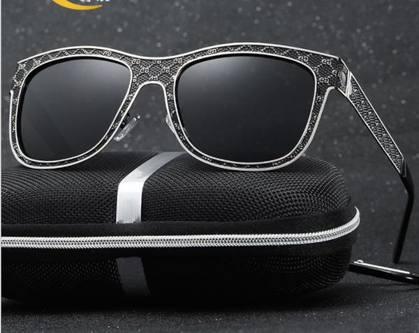 

new female polarizing sunglasses, hollowed frame sunglasses, blue film driver glasses, outdoor special glasses, White;black