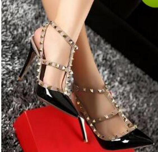 

Марка Женщины Насосы Свадебные Туфли Женщина Высокие Каблуки Обнаженная Мода Лодыжки Ремни Заклепки Обувь Сексуальные Высокие Каблуки Свадебные Туфли Размер 33-41