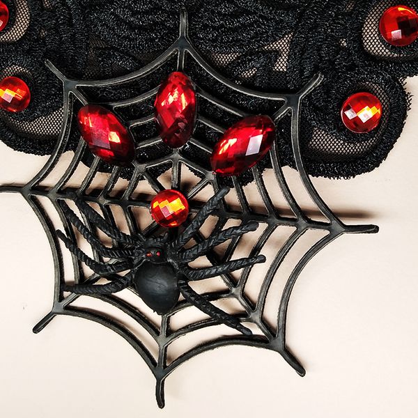 

2019 halloween multilayer spider lace necklace