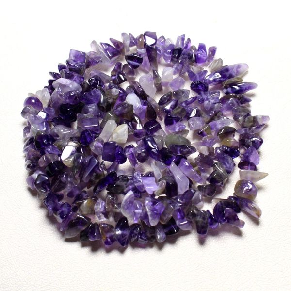 

wholesale irregular gravel shape 5-8mm purple natural amethysts stone for jewelry making diy bracelet necklace strand 34