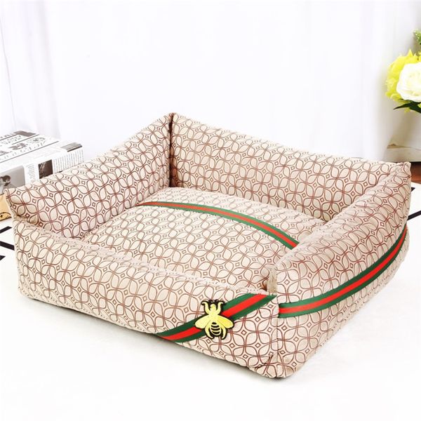

khaki grid dog kennel pop logo stripe rectangle doghouse fashion comfort pet house cushion multiple specifications pet house pad