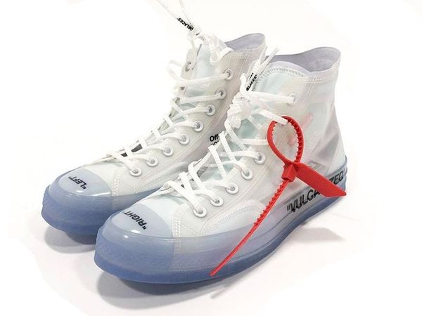 

(с коробкой) Off Converting Canvas Shoes Все Белый Синий Chaussures zapatos Мужчины Женщины Кроссовки 19