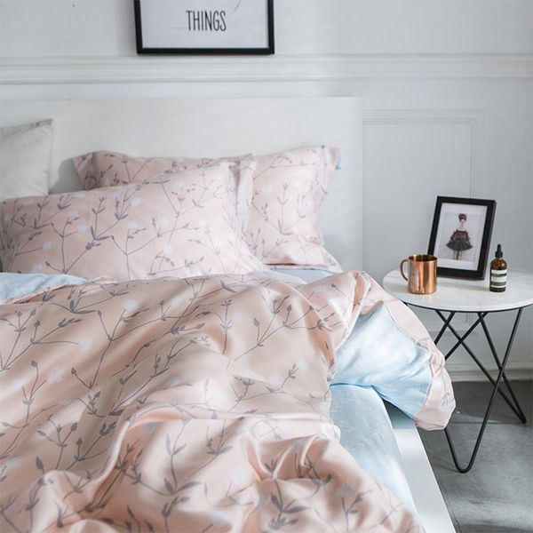 Romantic Country Flower Double Bedding Set Teen Child Girl Full Queen King Home Textile Flat Sheet Pillow Case Duvet Cover