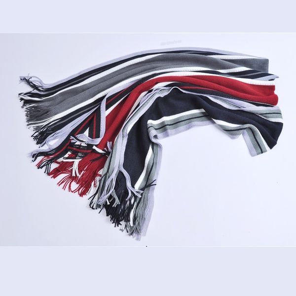 

fashion design thick scarf multi-functional men's casual winter striped warm knit scarf, Blue;gray