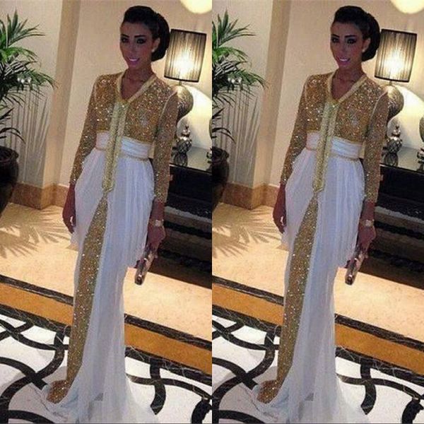 

2019 sequins chiffon prom dresses arabic formal evening gowns in dubai with white train moroccan formal, Black