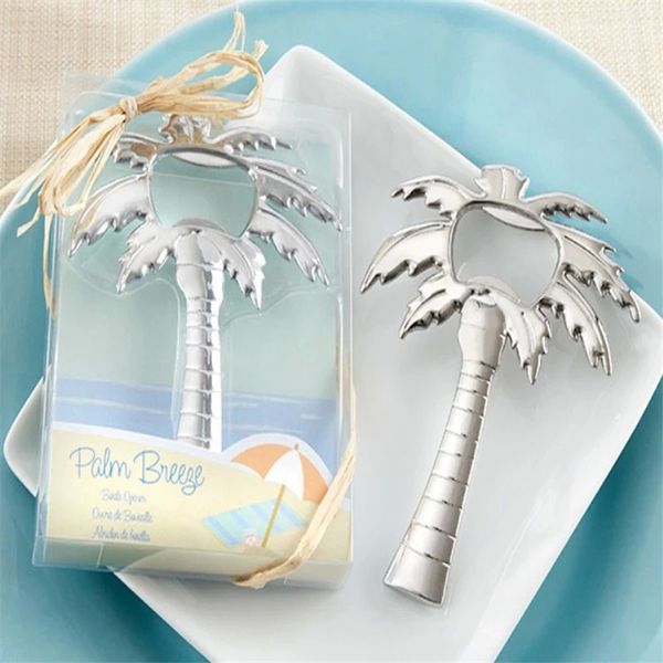Palm Breeze Chrome Palm Tree Bottle Opener Parts Beach Theme Wedding Favor Souvenirs Party Favor Wedding Giveaways Gift Small Party Gifts Small