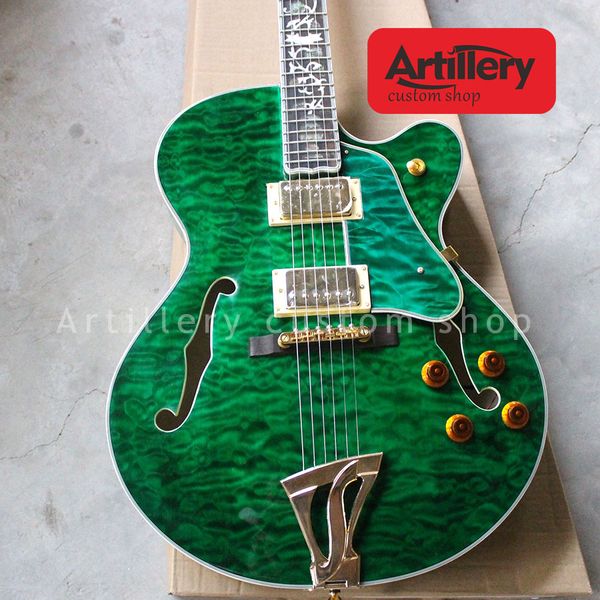 

Factory cu tom l 5 jazz electric guitar f hole emi hollow body quilted with ro ewood fingerboard mu ical in tument hop