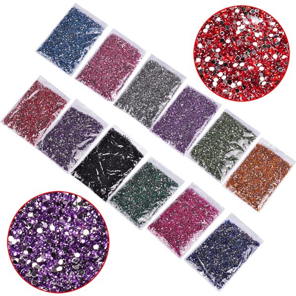 

biutee 20000pcs 2mm nail art decorations 3d glitter transparent half round diy nails sticker rhinestones beauty tools, Silver;gold