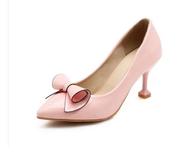 

women's shoes in spring and autumn high fine heel pointed end @466, Black