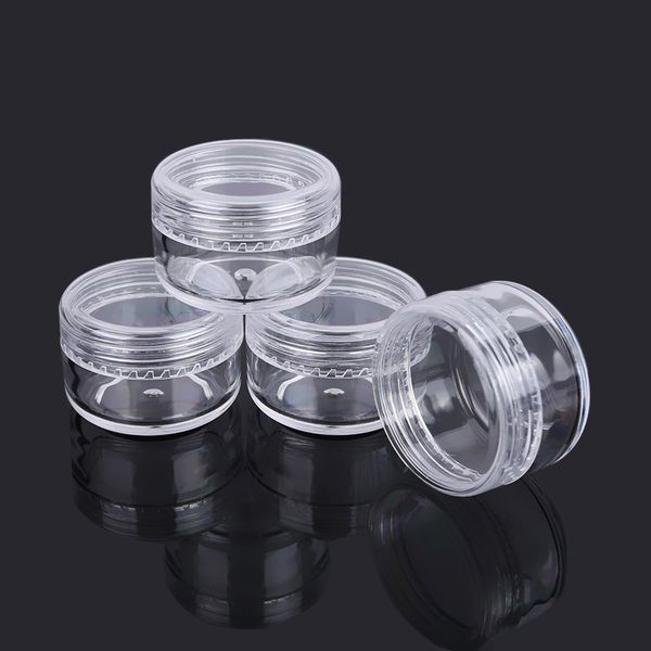 

5gram empty clear plastic cosmetic containers sample packing portable travel bottle pot jars for cream lotion 5ml