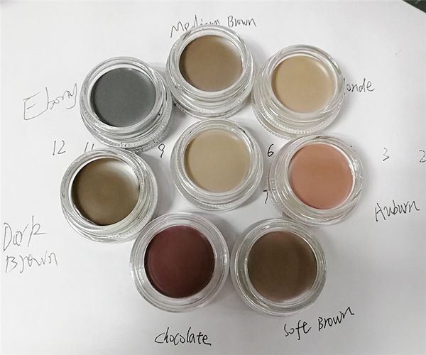 

Factory price eyebrow pomade cream eyebrow enhancer blonde chocolate dark brown ebony auburn medium brown talpe