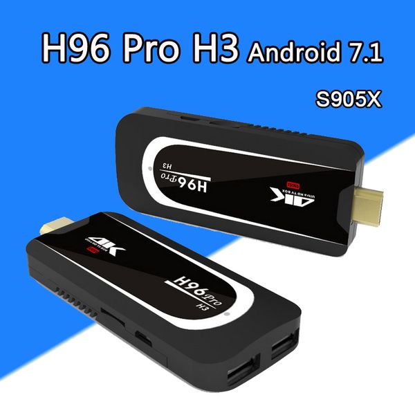 

h96 pro h3 mini pc amlogic s905x quad core android 7.1 tv box 2gb 16gb 2.4g/5.g wifi bluetooth hevc h.265 1080p 4k hd tvstick