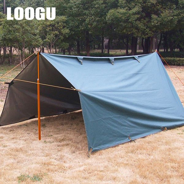 

wholesale-loogu 3.2x3m silver coating anti uv ultralight sun shelter beach tent pergola awning canopy oxford cloth camping mat