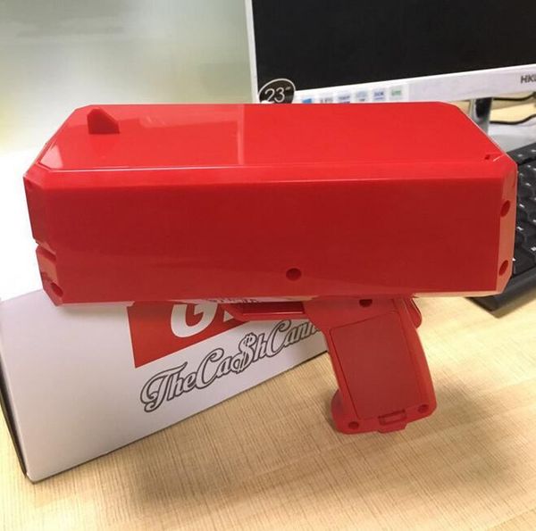 

2018 super men cash cannon money gun brand new dollar money bill gun cash launcher cool red car party interior decorations ing