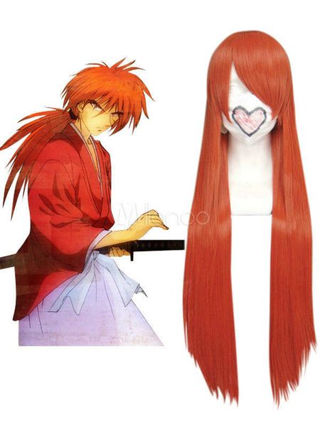 Perruque de Cosplay Rurouni Kenshin Himura Kenshin